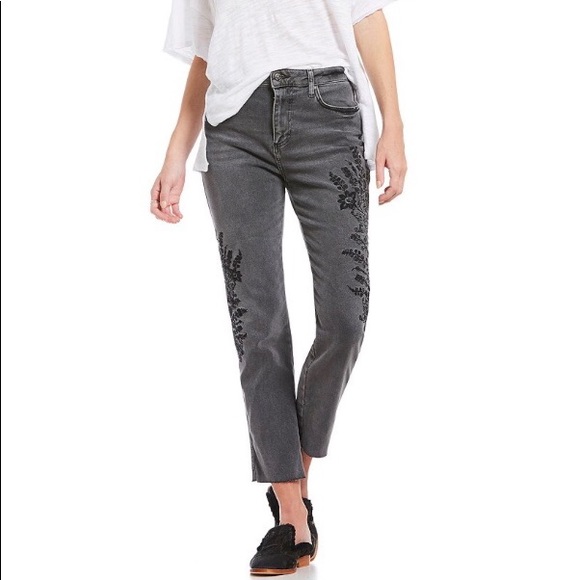 Free People Grey Denim Pants - Picture 3 of 8